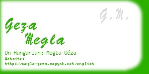 geza megla business card